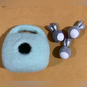 Lovevery Bunnies in a Felt Burrow